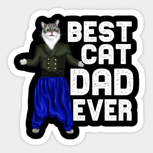 Best Cat Dad Ever Father Day Sticker